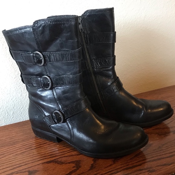 Born Shoes - BORN Mariette Black Boots Size 10 EURO 42